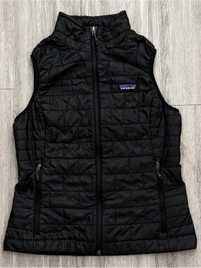 Patagonia 2023 Nano Puff Jacket Vest Womens Small Black Puffer Excellent Conditi
